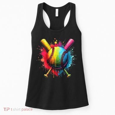 Baseball Drip For Home Plate Ice Color Drip Sport Women's Tank Top