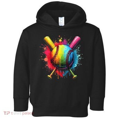 Baseball Drip For Home Plate Ice Color Drip Sport Toddler Hoodie