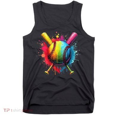 Baseball Drip For Home Plate Ice Color Drip Sport Tank Top