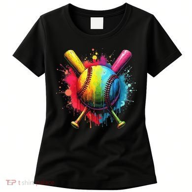 Baseball Drip For Home Plate Ice Color Drip Sport Women's T-Shirt