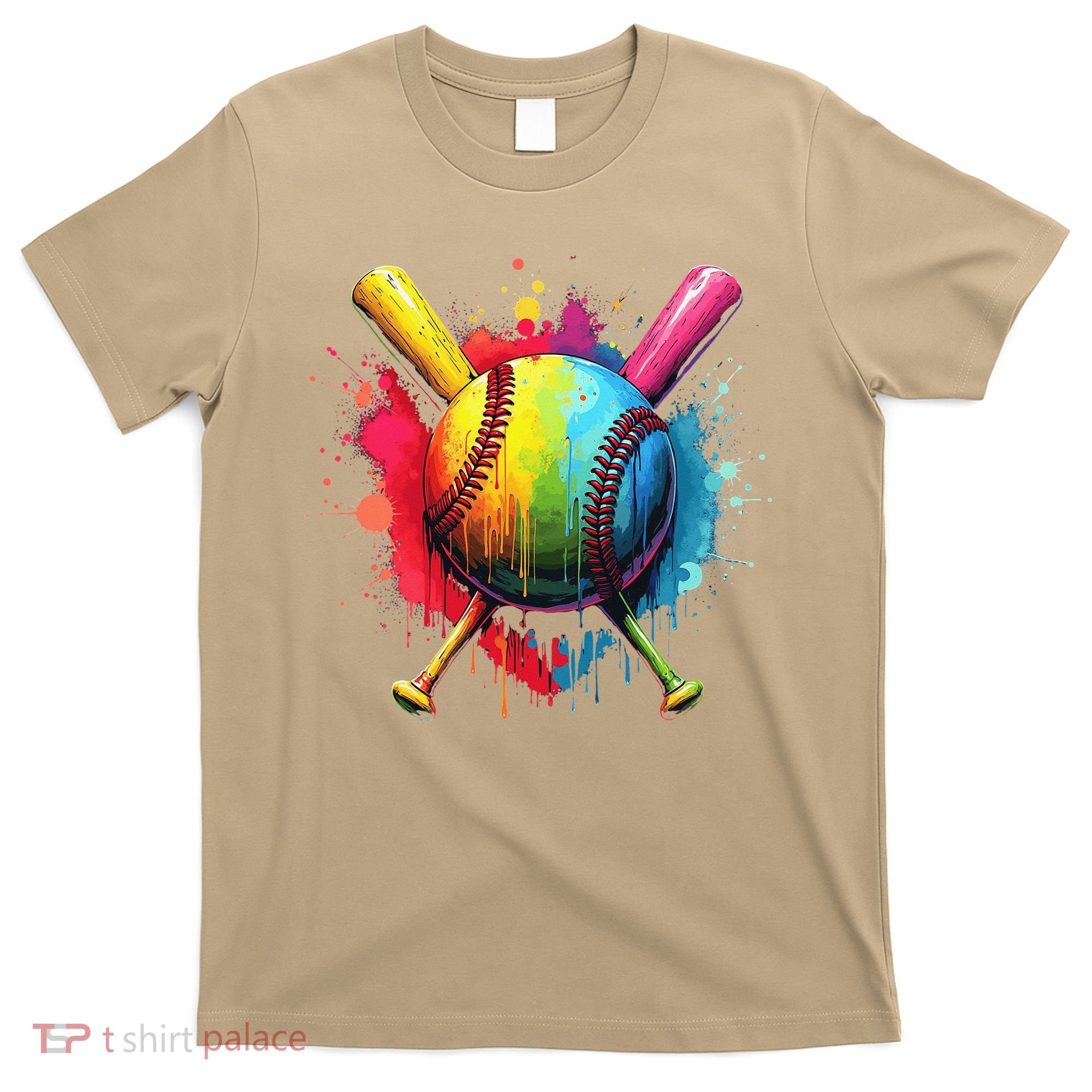 Baseball Drip For Home Plate Ice Color Drip Sport T-Shirt