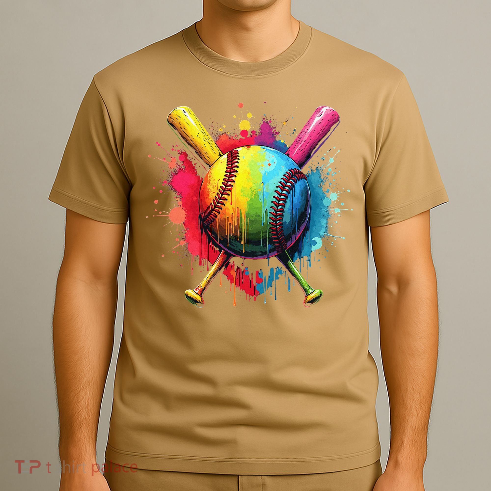 Baseball Drip For Home Plate Ice Color Drip Sport T-Shirt