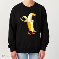 Banana Duck. Funny Anthropomorphic Fruit Animals Women's Sweatshirt thumb 0