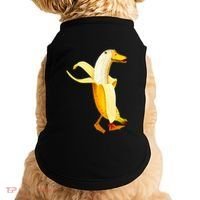 Banana Duck. Funny Anthropomorphic Fruit Animals Doggie Tank thumb 0