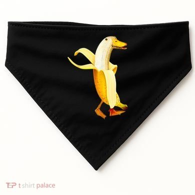 Banana Duck. Funny Anthropomorphic Fruit Animals USA-Made Doggie Bandana