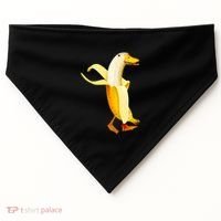 Banana Duck. Funny Anthropomorphic Fruit Animals USA-Made Doggie Bandana thumb 0