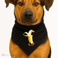 Banana Duck. Funny Anthropomorphic Fruit Animals USA-Made Doggie Bandana thumb 1