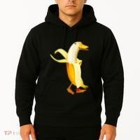 Banana Duck. Funny Anthropomorphic Fruit Animals Hoodie thumb 2