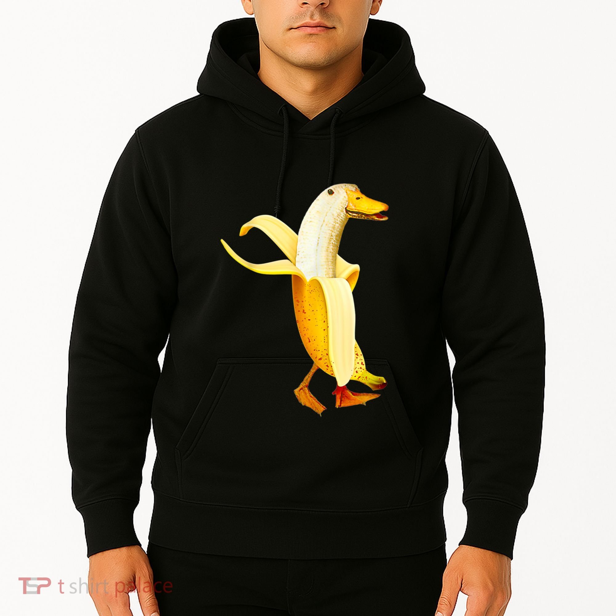 Banana Duck. Funny Anthropomorphic Fruit Animals Hoodie