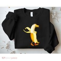 Banana Duck. Funny Anthropomorphic Fruit Animals Sweatshirt thumb 2