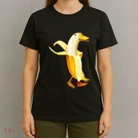 Banana Duck. Funny Anthropomorphic Fruit Animals T-Shirt thumb 4