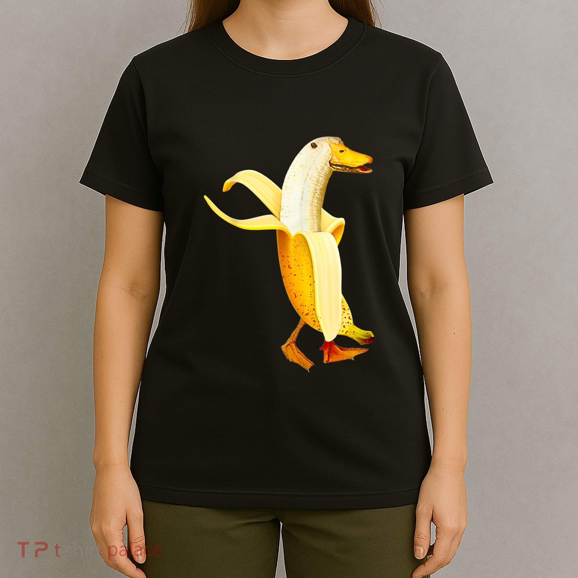 Banana Duck. Funny Anthropomorphic Fruit Animals T-Shirt