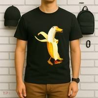 Banana Duck. Funny Anthropomorphic Fruit Animals T-Shirt thumb 6