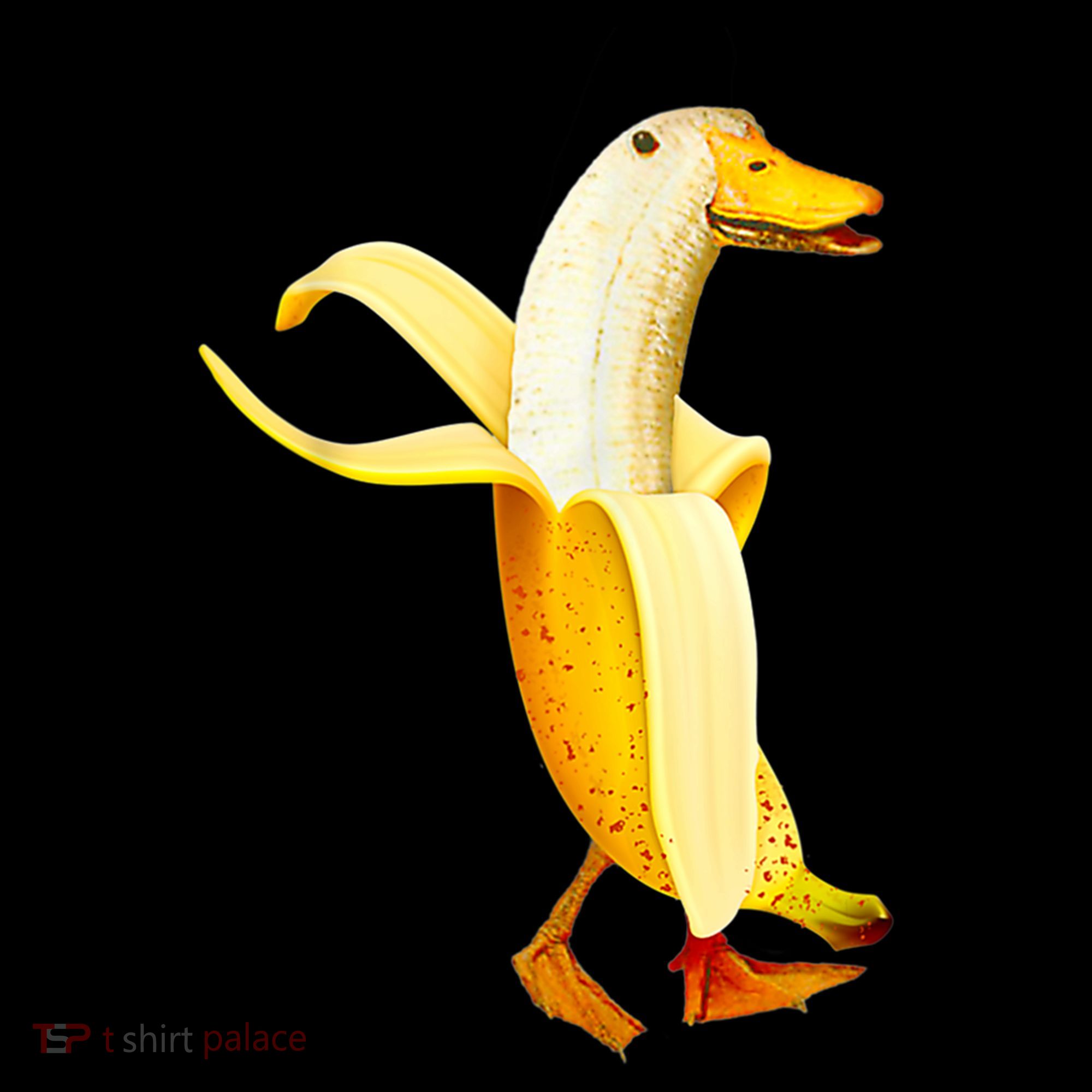 Banana Duck. Funny Anthropomorphic Fruit Animals Baby Bodysuit
