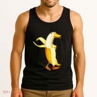 Banana Duck. Funny Anthropomorphic Fruit Animals Tank Top thumb 3