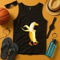Banana Duck. Funny Anthropomorphic Fruit Animals Tank Top thumb 4