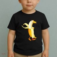 Banana Duck. Funny Anthropomorphic Fruit Animals Toddler T-Shirt thumb 2