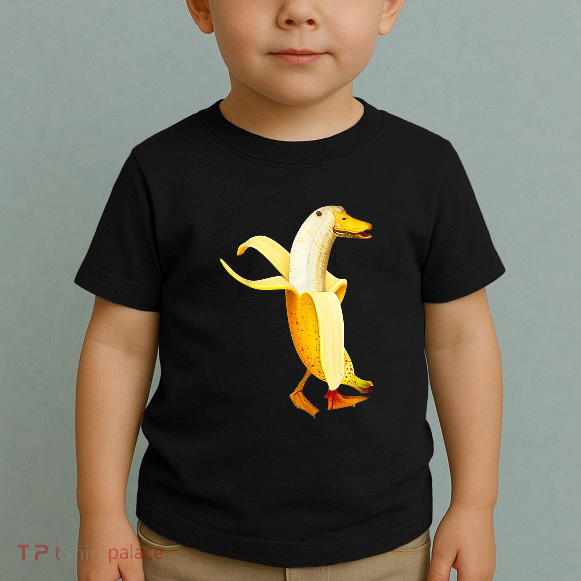 Banana Duck. Funny Anthropomorphic Fruit Animals Toddler T-Shirt