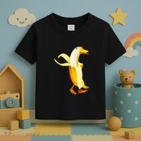 Banana Duck. Funny Anthropomorphic Fruit Animals Toddler T-Shirt thumb 3