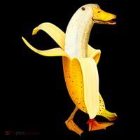 Banana Duck. Funny Anthropomorphic Fruit Animals Women's T-Shirt thumb 6