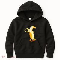 Banana Duck. Funny Anthropomorphic Fruit Animals Kids Hoodie thumb 0