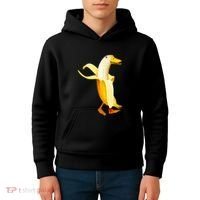 Banana Duck. Funny Anthropomorphic Fruit Animals Kids Hoodie thumb 4