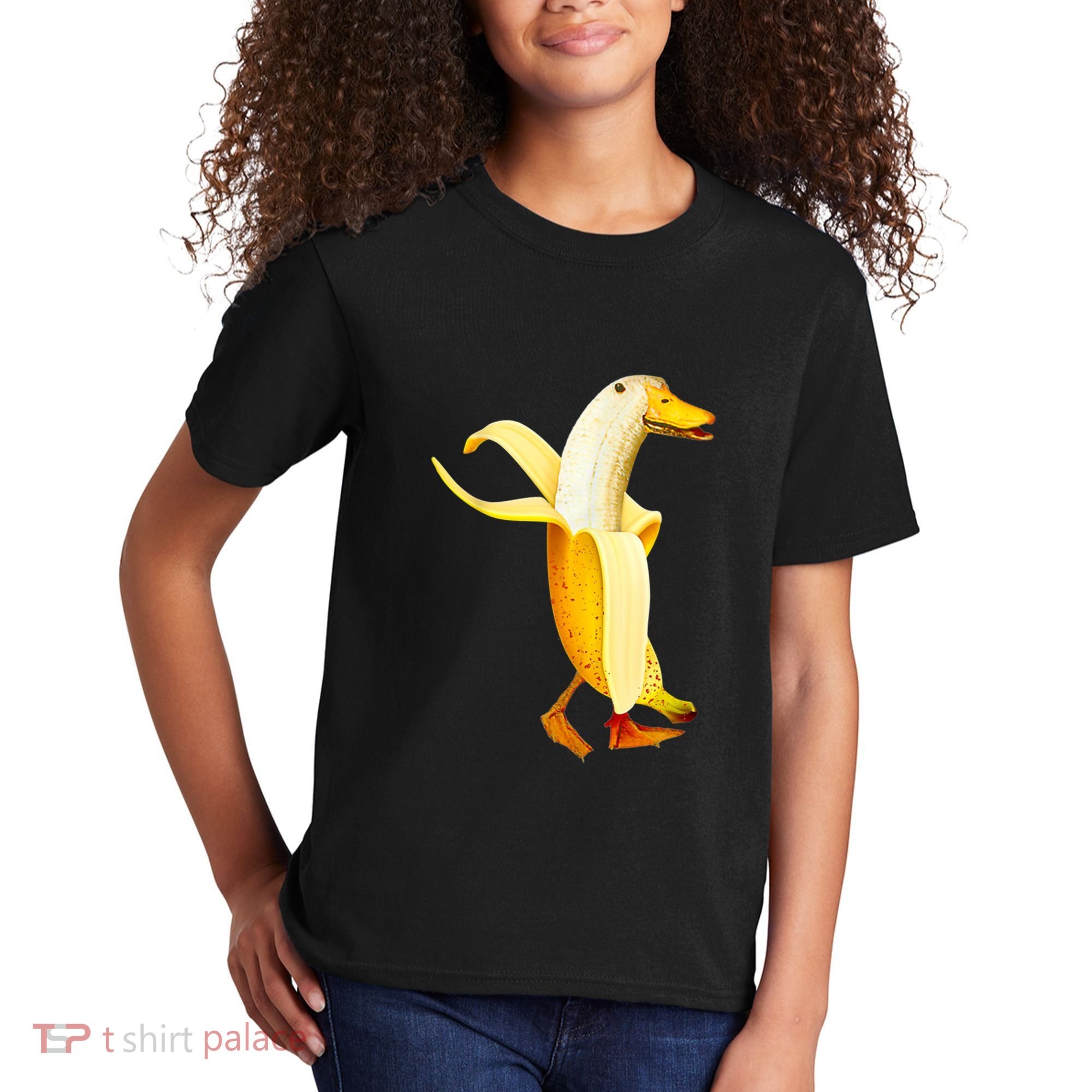 Banana Duck. Funny Anthropomorphic Fruit Animals Kids T-Shirt