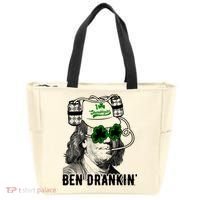 Ben Drankin Funny Green Shamrock Political St Patricks Day Cute Gift Tote Bag thumb 0