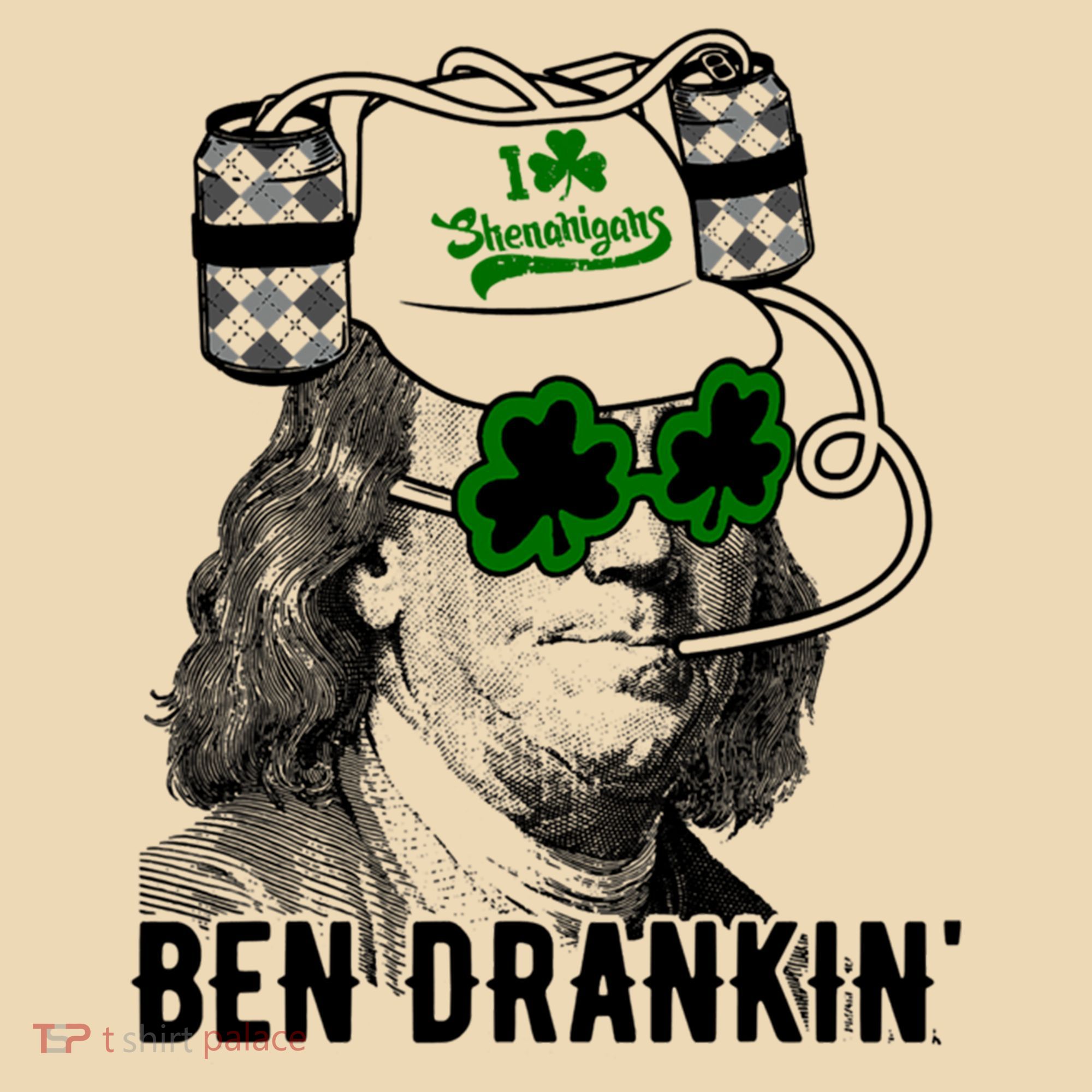 Ben Drankin Funny Green Shamrock Political St Patricks Day Cute Gift Tote Bag