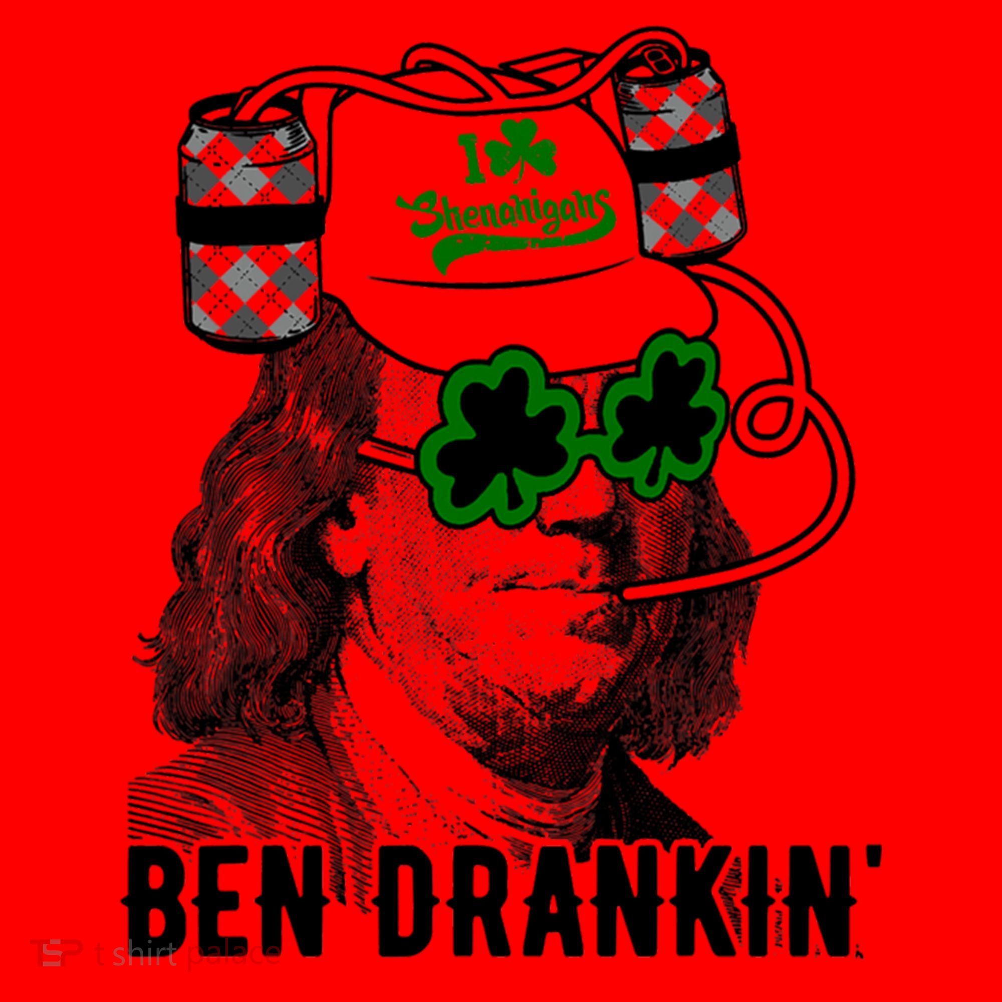 Ben Drankin Funny Green Shamrock Political St Patricks Day Cute Gift Santa Hat