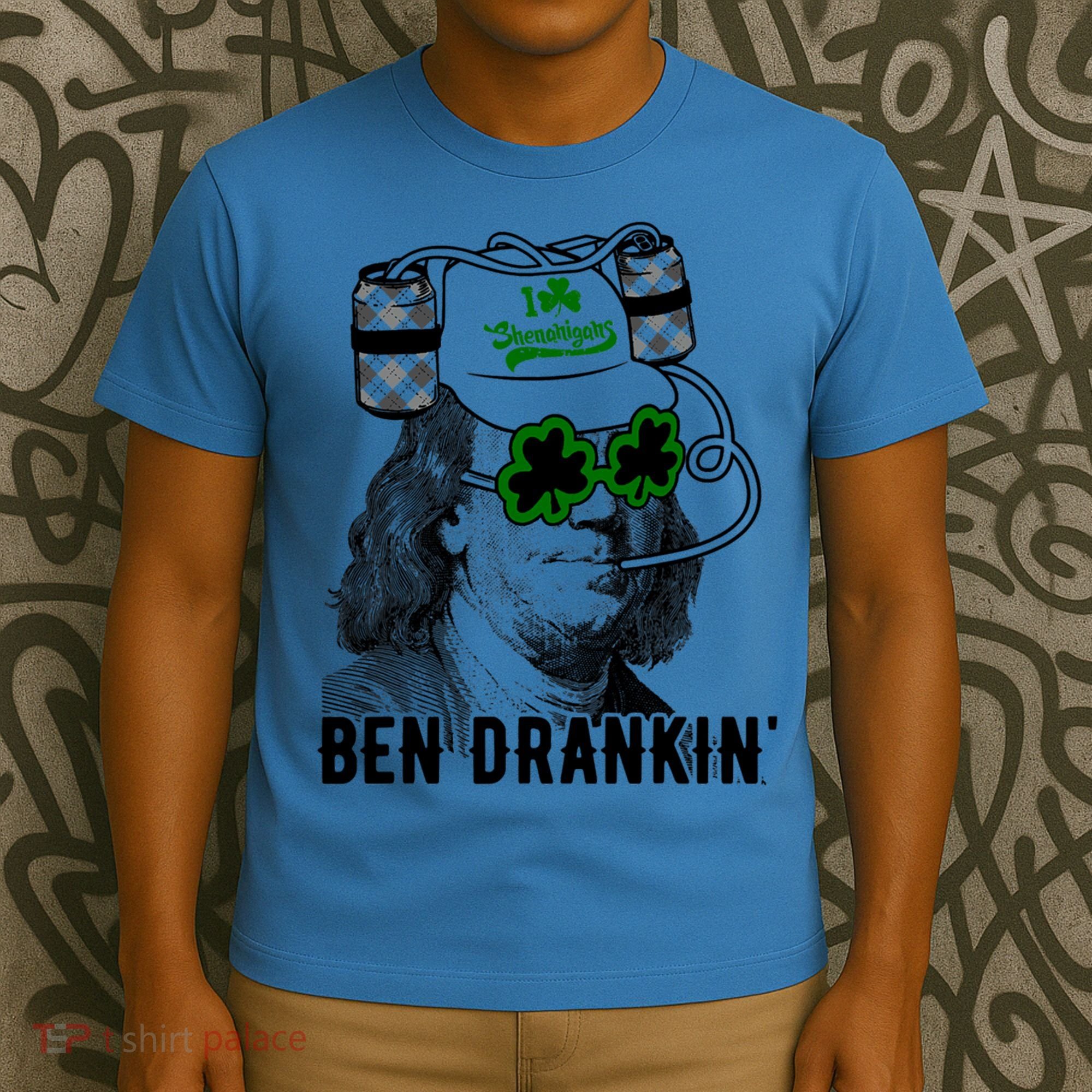 Ben Drankin Funny Green Shamrock Political St Patricks Day Cute Gift T-Shirt