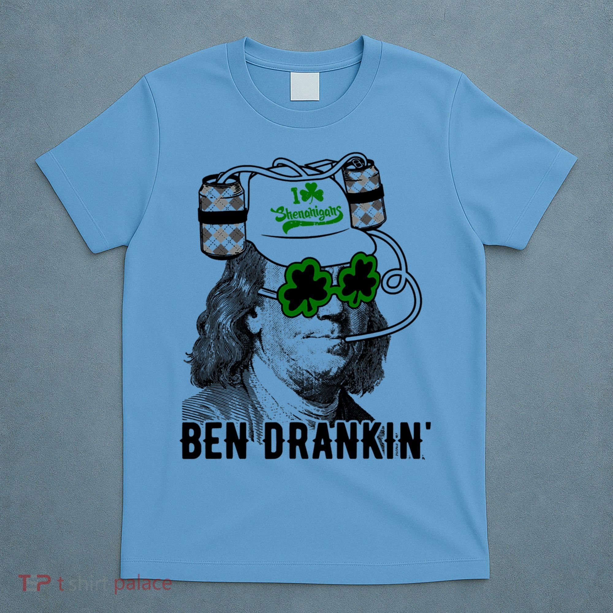 Ben Drankin Funny Green Shamrock Political St Patricks Day Cute Gift T-Shirt