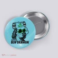 Ben Drankin Funny Green Shamrock Political St Patricks Day Cute Gift Button thumb 0