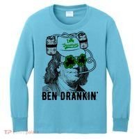 Ben Drankin Funny Green Shamrock Political St Patricks Day Cute Gift Kids Long Sleeve Shirt thumb 0