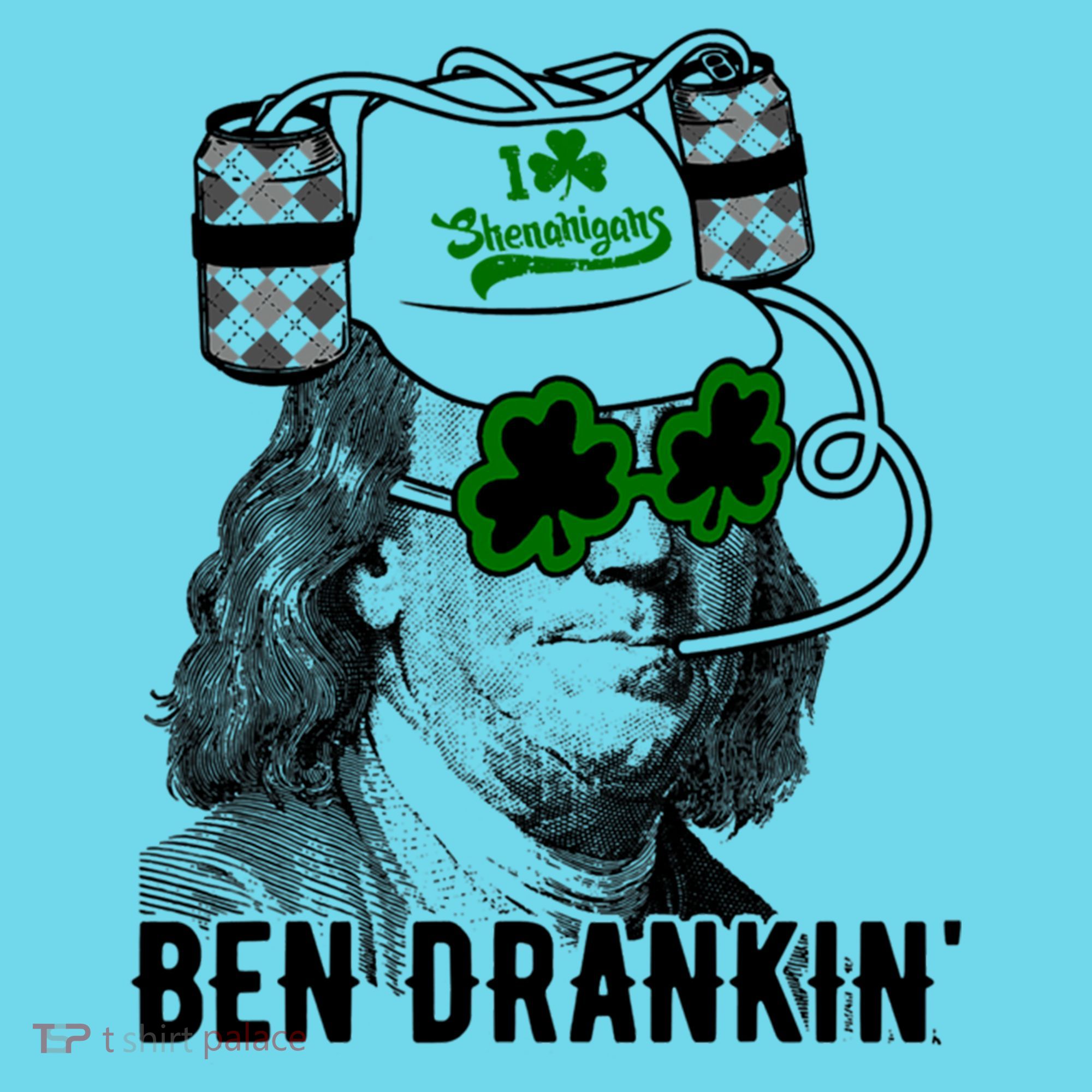 Ben Drankin Funny Green Shamrock Political St Patricks Day Cute Gift Kids Long Sleeve Shirt