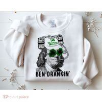 Ben Drankin Funny Green Shamrock Political St Patricks Day Cute Gift Sweatshirt thumb 2