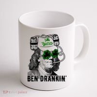 Ben Drankin Funny Green Shamrock Political St Patricks Day Cute Gift Coffee Mug thumb 1