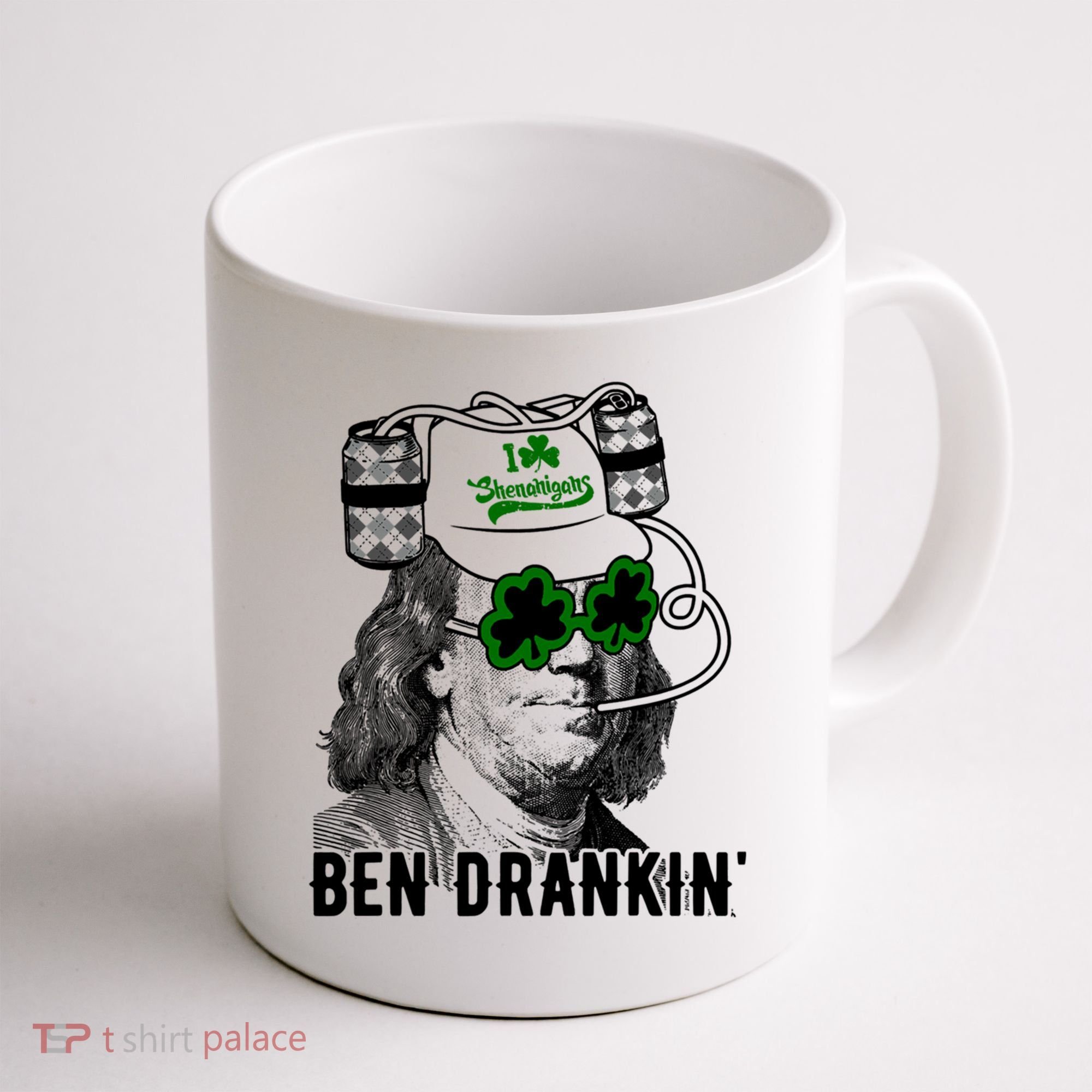 Ben Drankin Funny Green Shamrock Political St Patricks Day Cute Gift Coffee Mug