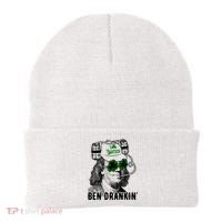 Ben Drankin Funny Green Shamrock Political St Patricks Day Cute Gift Beanie thumb 0