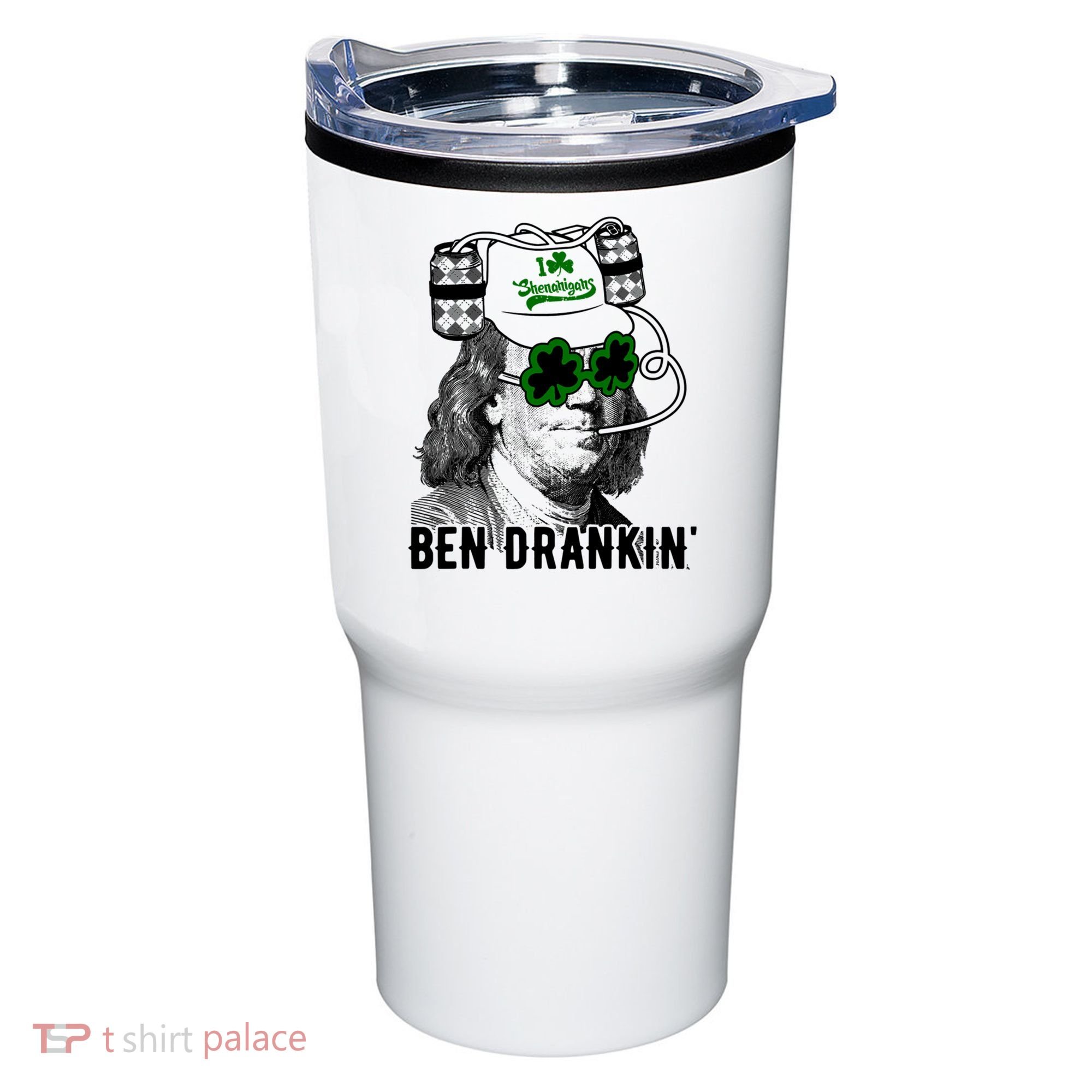 Ben Drankin Funny Green Shamrock Political St Patricks Day Cute Gift Tumbler
