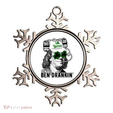Ben Drankin Funny Green Shamrock Political St Patricks Day Cute Gift Ornament
