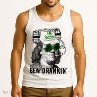 Ben Drankin Funny Green Shamrock Political St Patricks Day Cute Gift Tank Top thumb 3
