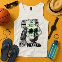 Ben Drankin Funny Green Shamrock Political St Patricks Day Cute Gift Tank Top thumb 4