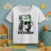 Ben Drankin Funny Green Shamrock Political St Patricks Day Cute Gift Toddler T-Shirt thumb 3