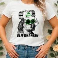 Ben Drankin Funny Green Shamrock Political St Patricks Day Cute Gift Women's T-Shirt thumb 2