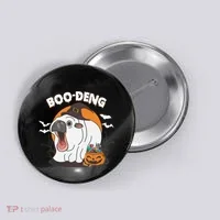 Boo Deng Funny Moo Deng Hallowee Button thumb 0