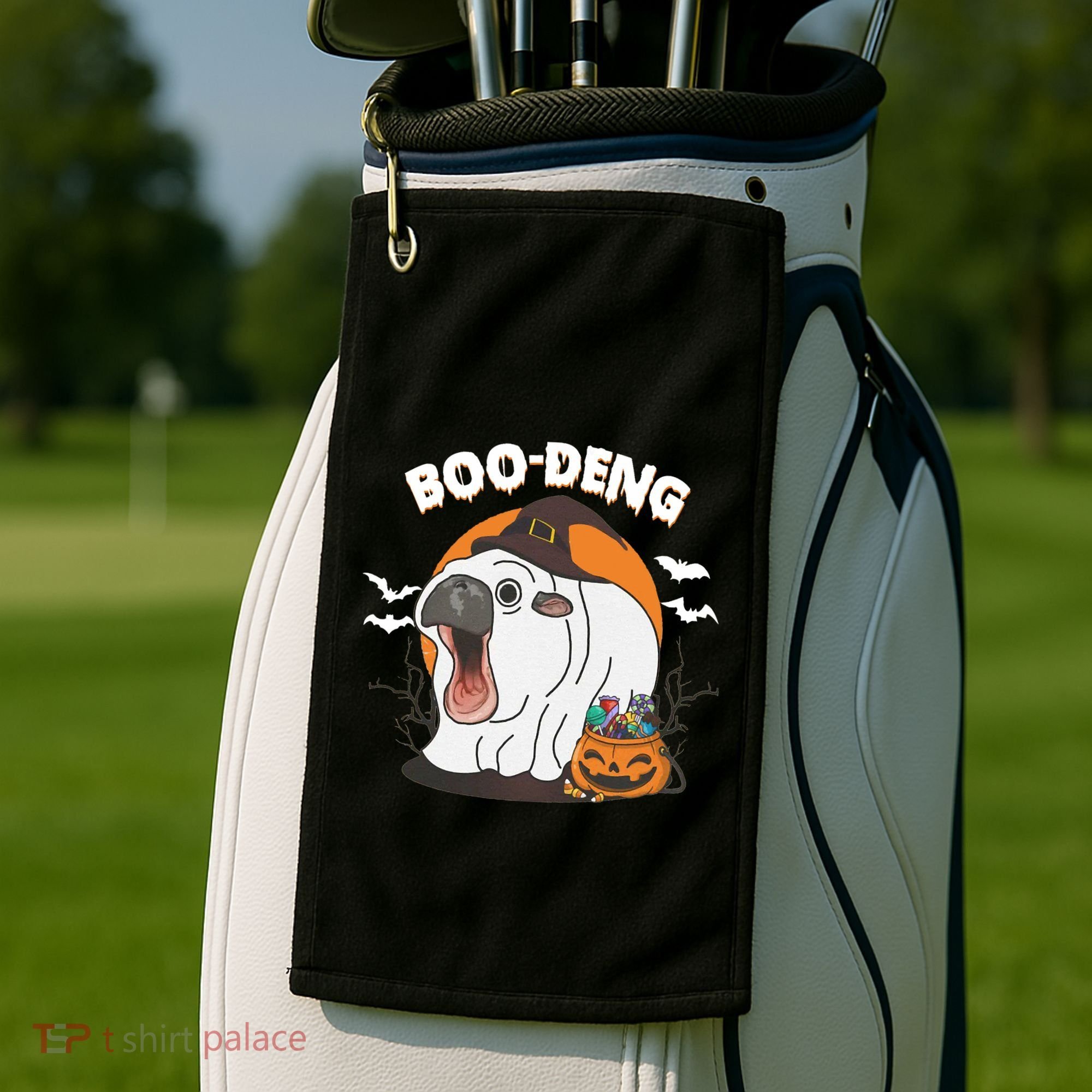 Boo Deng Funny Moo Deng Hallowee Golf Towel