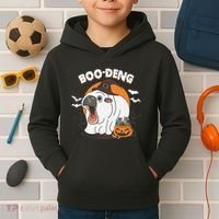 Boo Deng Funny Moo Deng Hallowee Kids Hoodie thumb 2