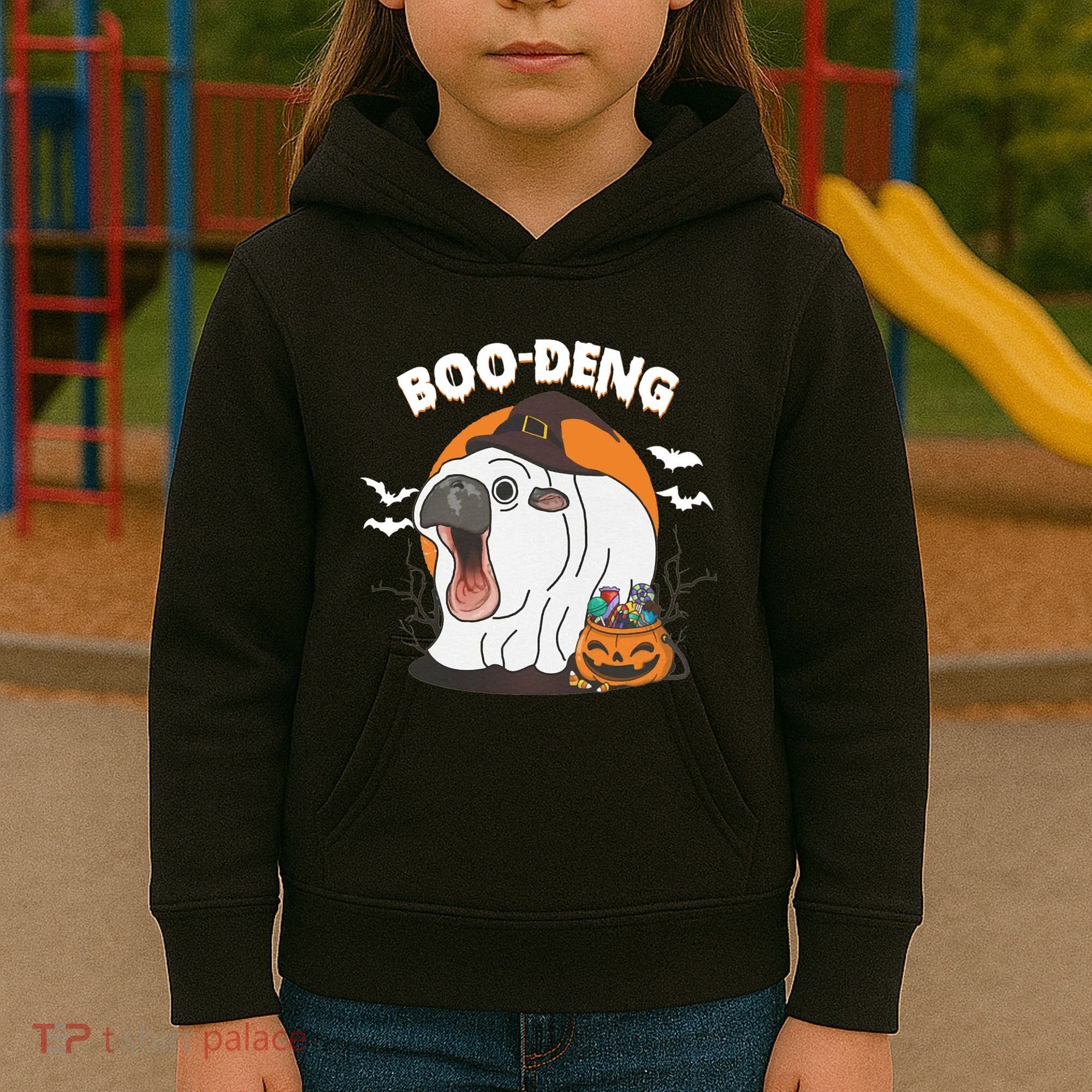 Boo Deng Funny Moo Deng Hallowee Kids Hoodie