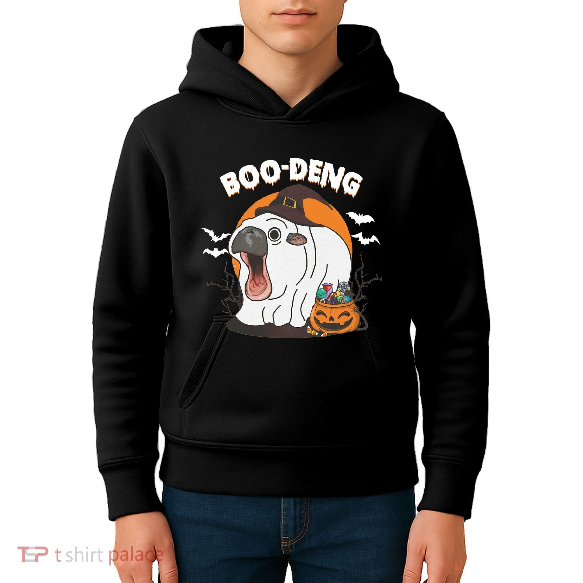 Boo Deng Funny Moo Deng Hallowee Kids Hoodie
